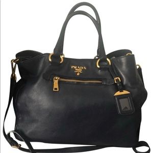 Prada Soft Calf Tote Baltico